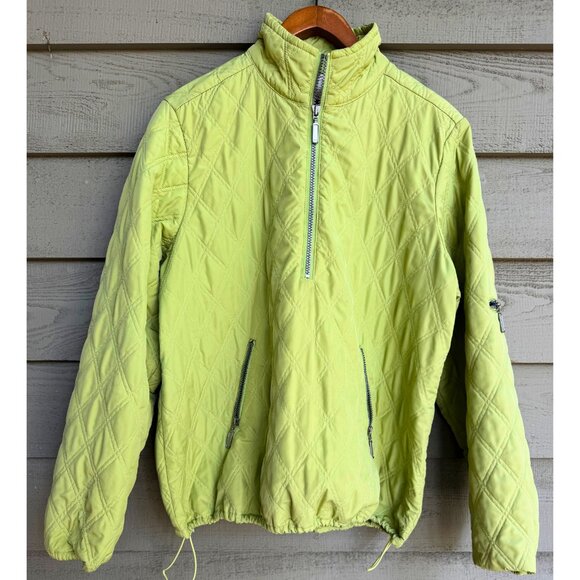 Sundance Quilted Half-Zip Pullover Jacket in Chartreuse Green – Size Large - Picture 1 of 10